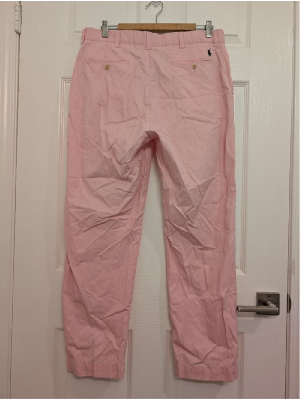Ralph Lauren Pink Prospect Chino Pants 34x29 Navy Pony Logo Preppy Old Money - Picture 7 of 8